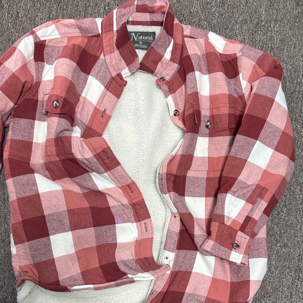 Natural Reflections Red and White Plaid Jacket